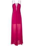 Reinaldo Lourenço Strappy Silk Gown - Red