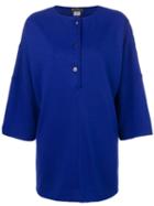 Salvatore Ferragamo Pre-owned Structured Knitted Top - Blue