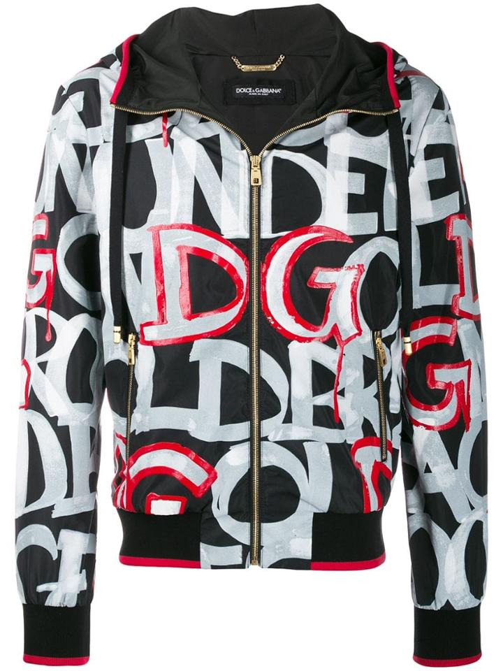 Dolce & Gabbana Graffiti Print Jacket - White