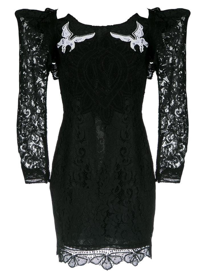 Martha Medeiros Short Lace Dress - Black