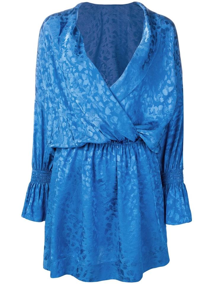 Zadig & Voltaire Riri Jac Leo Robe Dress - Blue