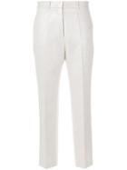 Mantu Creased Cropped Trousers - Nude & Neutrals