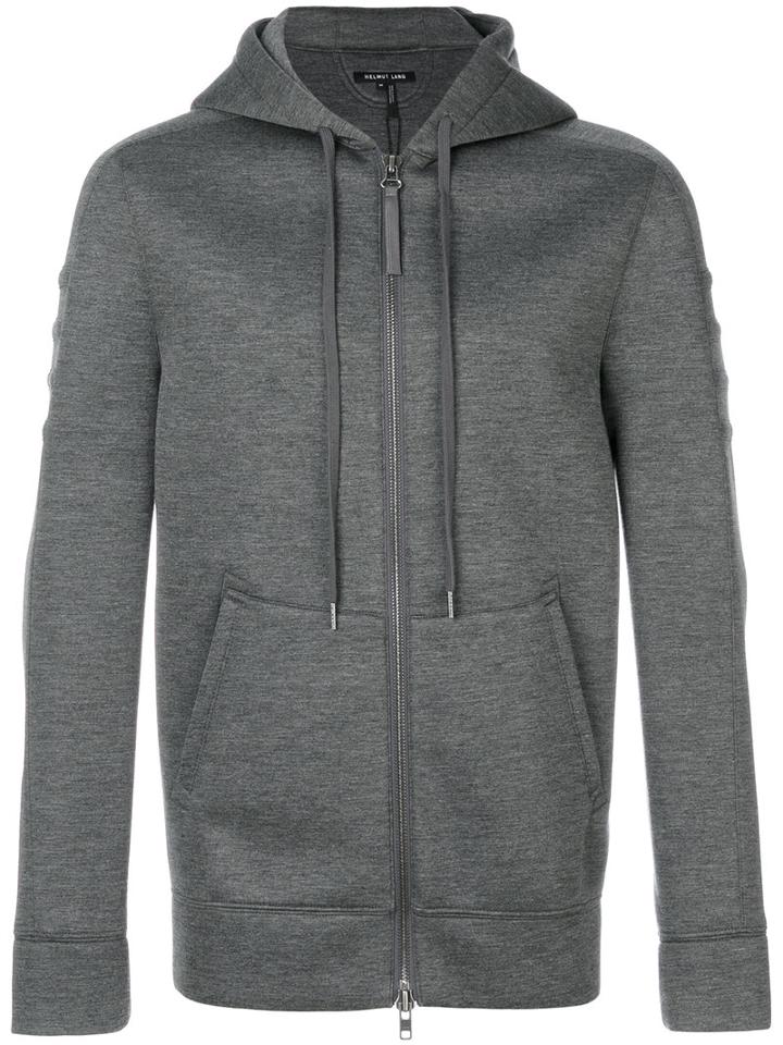 Helmut Lang - Pouch Pocket Zip Hoodie - Men - Modal - S, Grey, Modal