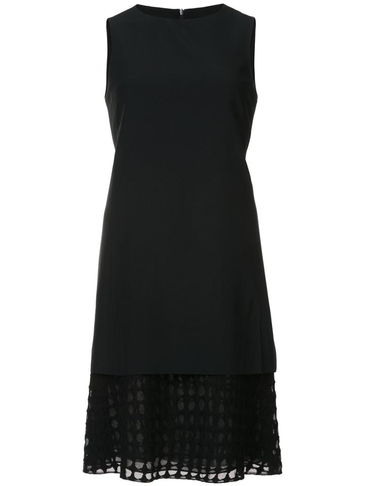 Akris Punto Sleeveless Layered Dress - Black