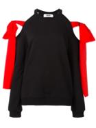 Msgm Tied Detail Sweatshirt, Women's, Size: Medium, Black, Cotton