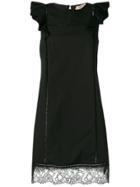Twin-set Frill Sleeve Dress - Black