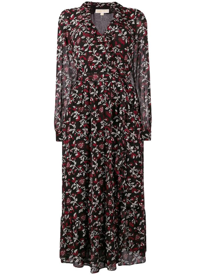 Michael Michael Kors Floral Print Dress - Black