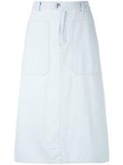 A.p.c. 'nevada' Denim Skirt, Women's, Size: 42, Blue, Cotton