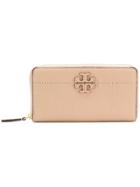 Tory Burch T-logo Zip Around Wallet - Nude & Neutrals