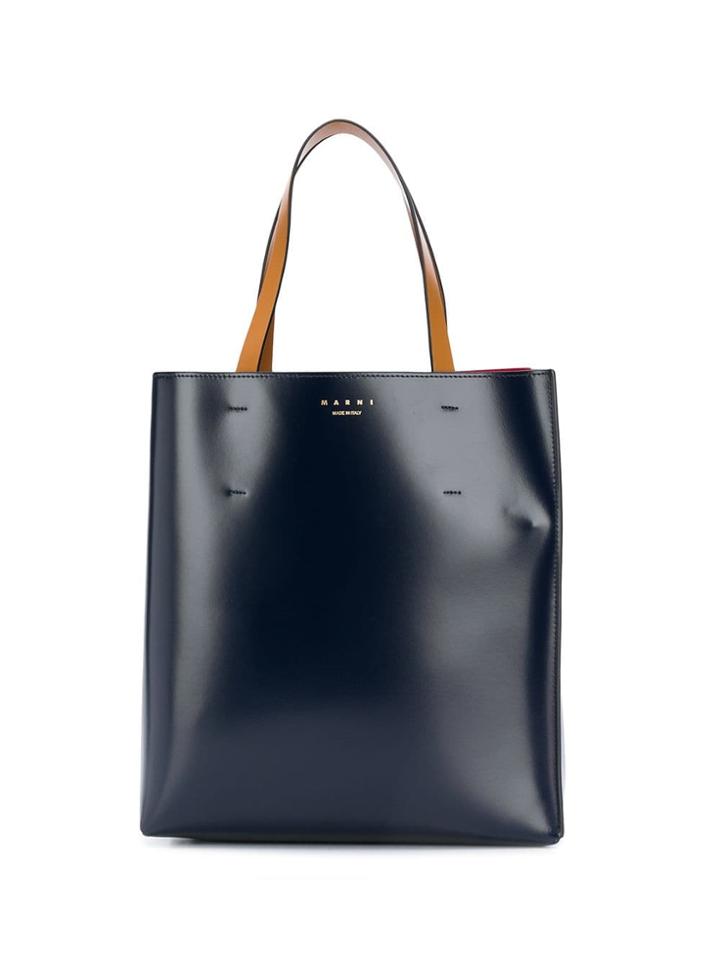 Marni Large Colour Block Tote - Blue