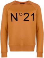No21 Logo Print Jersey Sweater - Brown