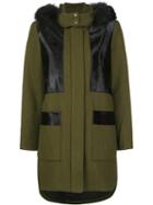 Zac Zac Posen 'aster' Parka, Women's, Size: 12, Green, Polyester/wool