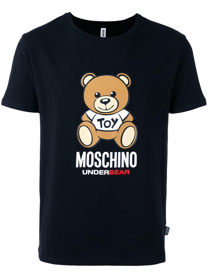 Moschino - Bear Print T-shirt - Men - Cotton/spandex/elastane - S, Black, Cotton/spandex/elastane