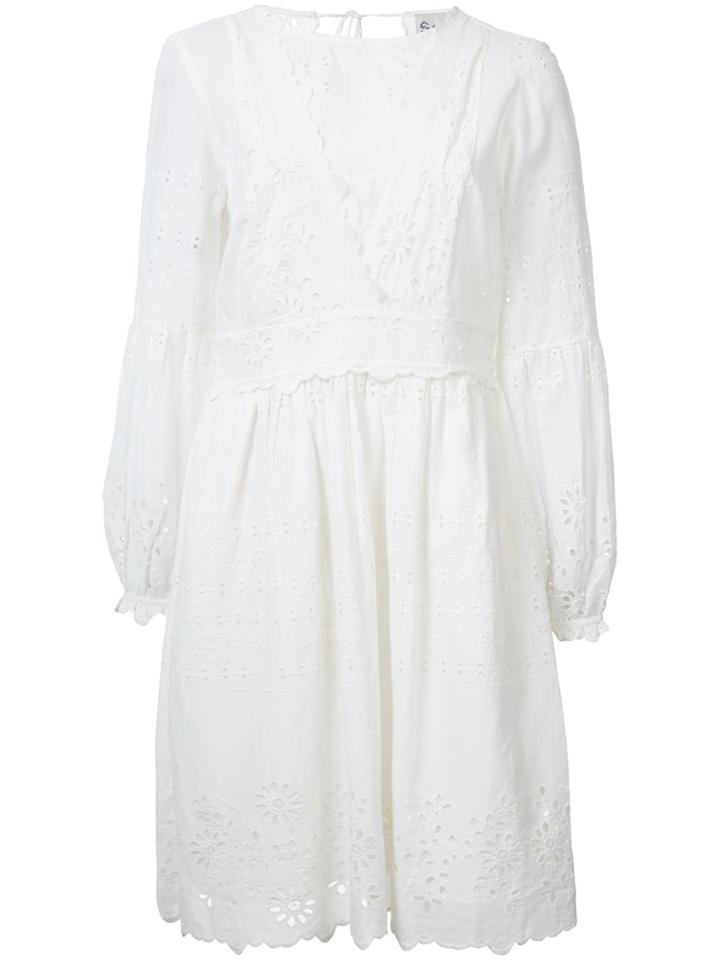 Sea Floral Eyelet Dress - White