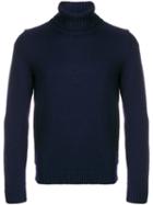 Zanone Roll Neck Sweater - Blue