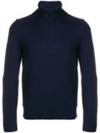 Zanone Roll Neck Sweater - Blue