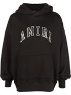 Amiri Logo Embroidery Hoodie - Black