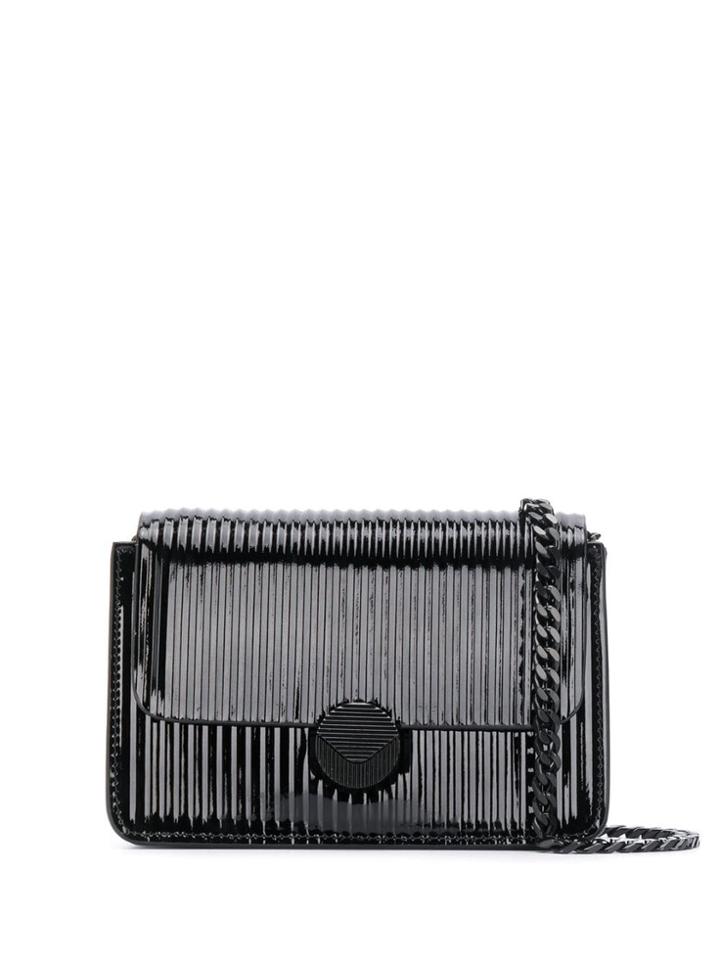 Visone Lizzy Striato Small Bag - Black