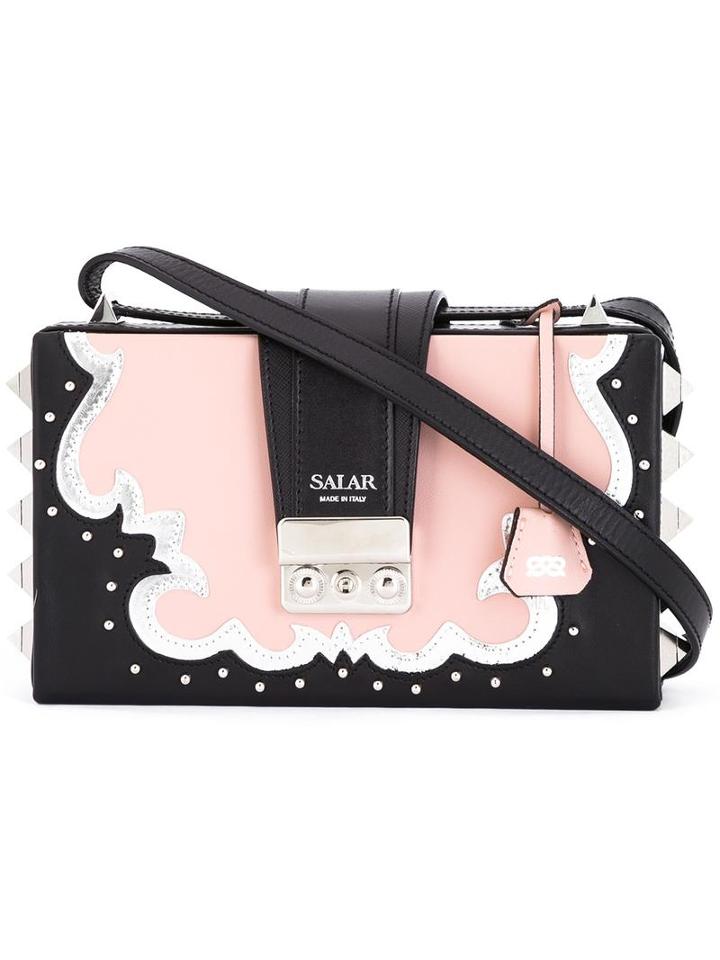 Salar Studded Medium Shoulder Bag, Women's, Black