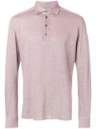 Ermenegildo Zegna Long Sleeved Polo Shirt - Purple