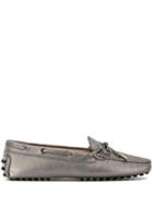 Tod's Bow Detail Loafers - Silver