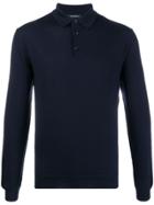 Ermenegildo Zegna Long-sleeve Polo Shirt - Blue