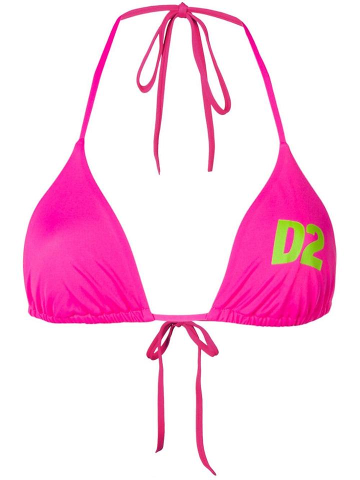 Dsquared2 Logo String Bikini Top - Pink