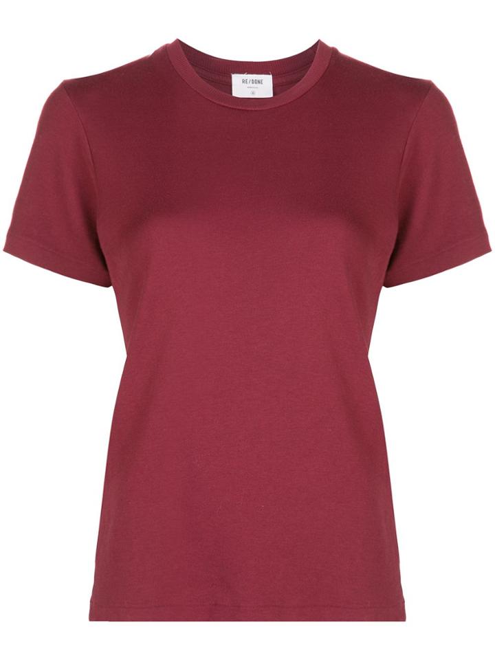 Re/done Oversized Plain T-shirt - Red