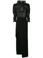 Elisabetta Franchi Long Star Evening Dress - Black
