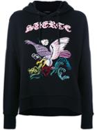 Marcelo Burlon County Of Milan - Embroidered Hoodie - Women - Cotton - Xxs, Black, Cotton