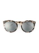 Dolce & Gabbana Printed Oval Frame Sunglasses, Women's, Grey, Acetate