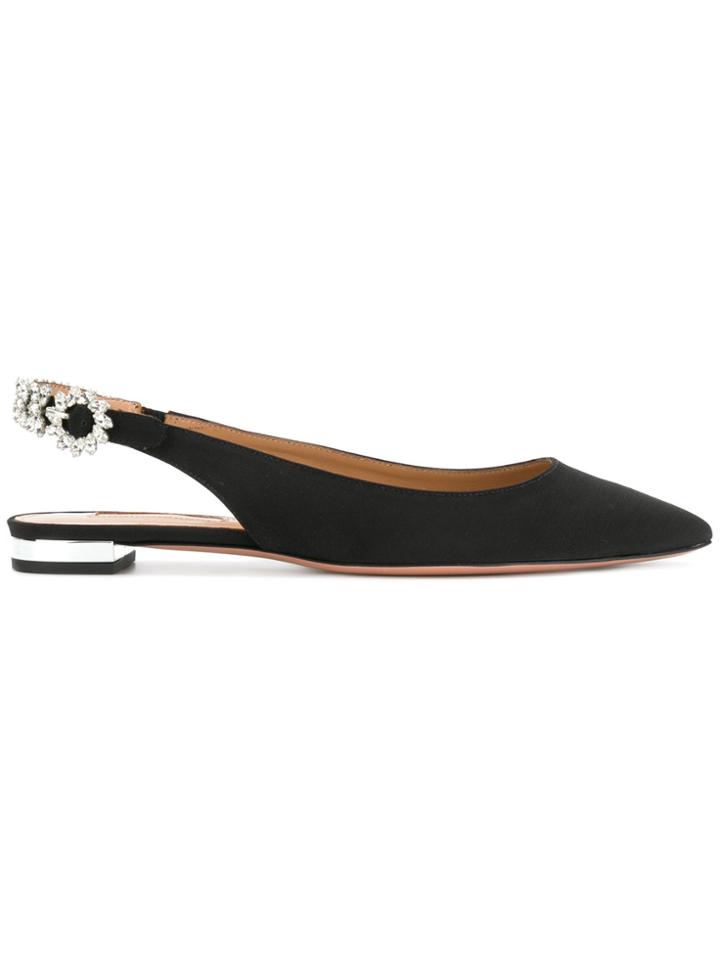 Aquazzura Portrait Of A Lady Ballerinas - Black