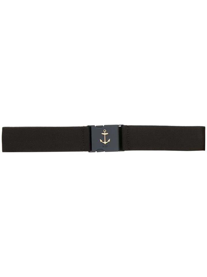 Nº21 Anchor Detail Belt - Black