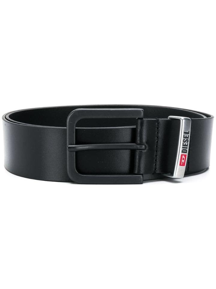 Diesel Logo Hoop Belt - Black