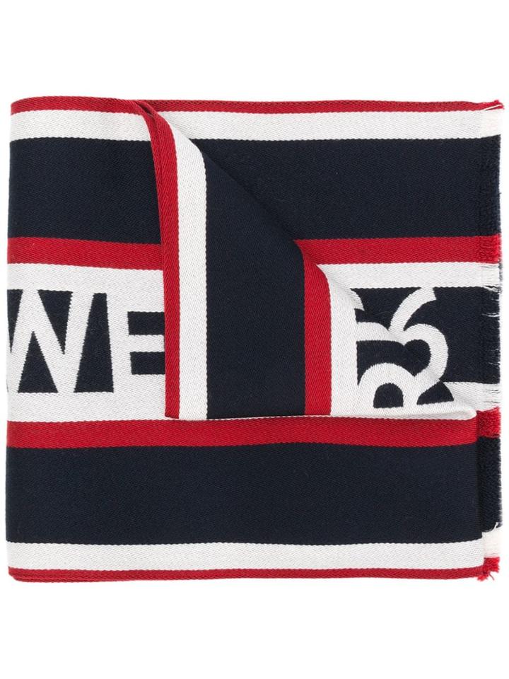 Kent & Curwen Logo Scarf - Blue