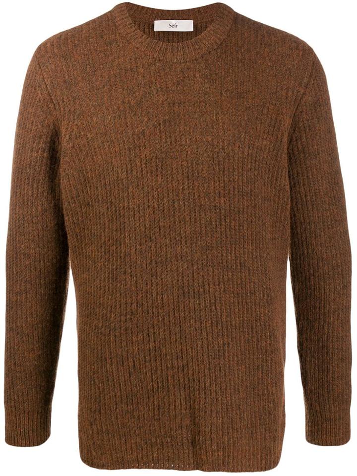 Séfr Round Neck Jumper - Brown