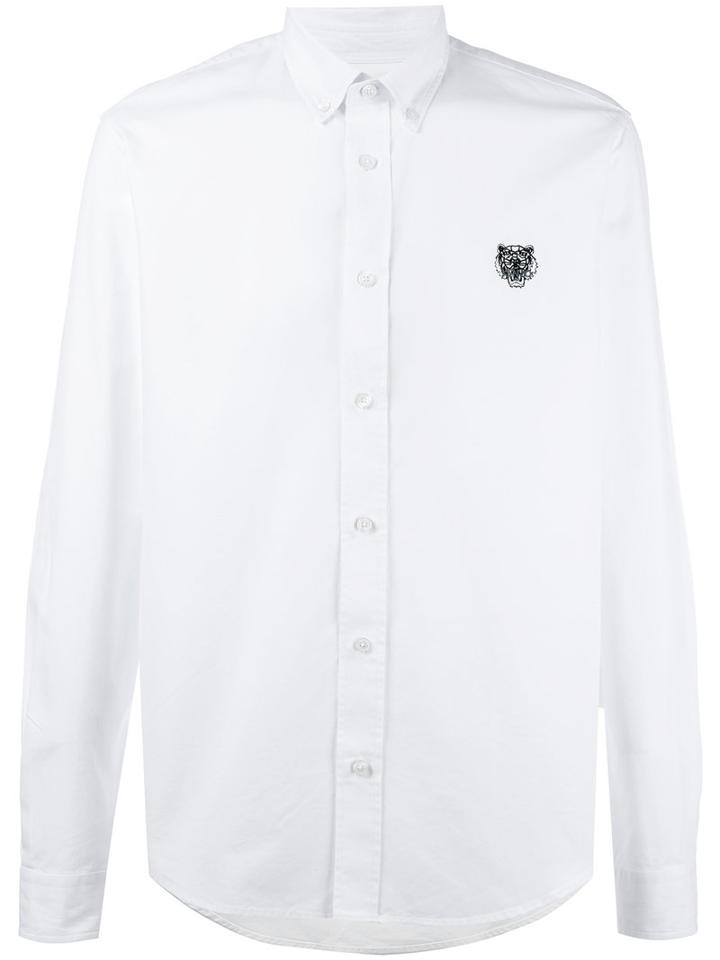 Kenzo Mini Tiger Button Down Shirt, Men's, Size: Medium, White, Cotton