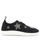 Giuseppe Zanotti Design Embellished Star Sneakers - Black