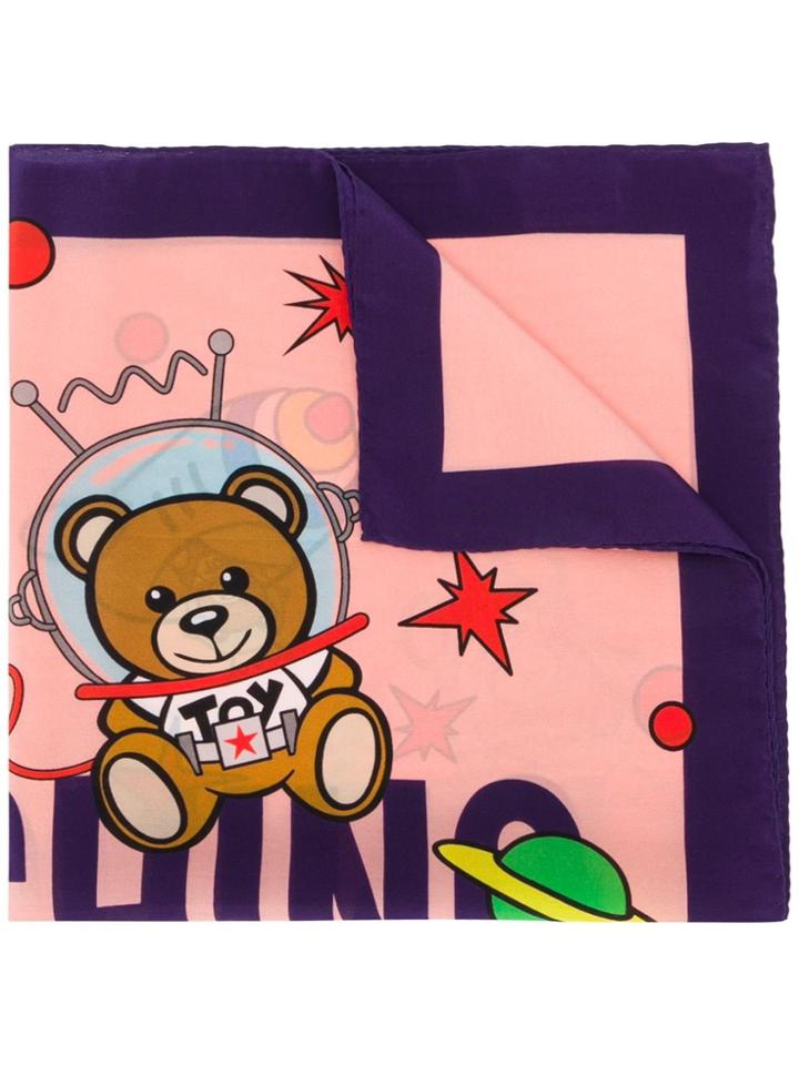 Moschino Space Print Scarf - Pink