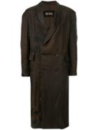 Uma Wang Double-breasted Fitted Coat - Brown