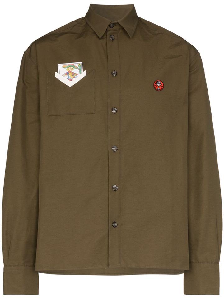 Boramy Viguier Bor Ctn Nyl Ls Sht Grn - Green