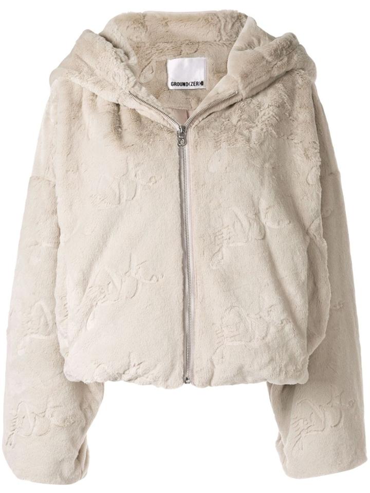 Ground Zero Zip-front Cropped Jacket - Grey