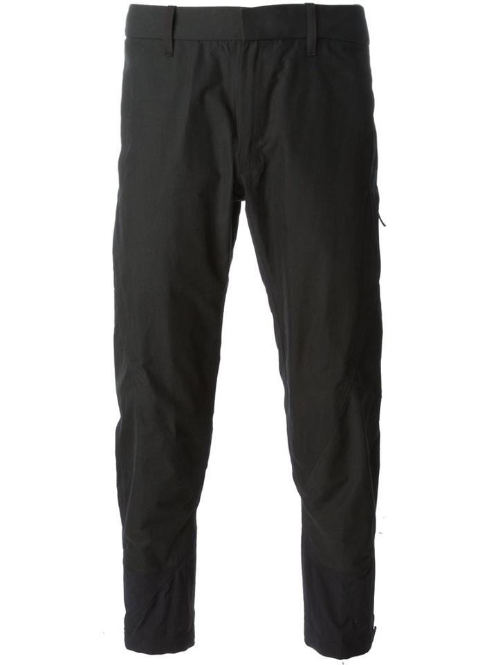 Arc'teryx Veilance Cropped Slim Fit Trousers, Men's, Size: 33, Black, Cotton/nylon