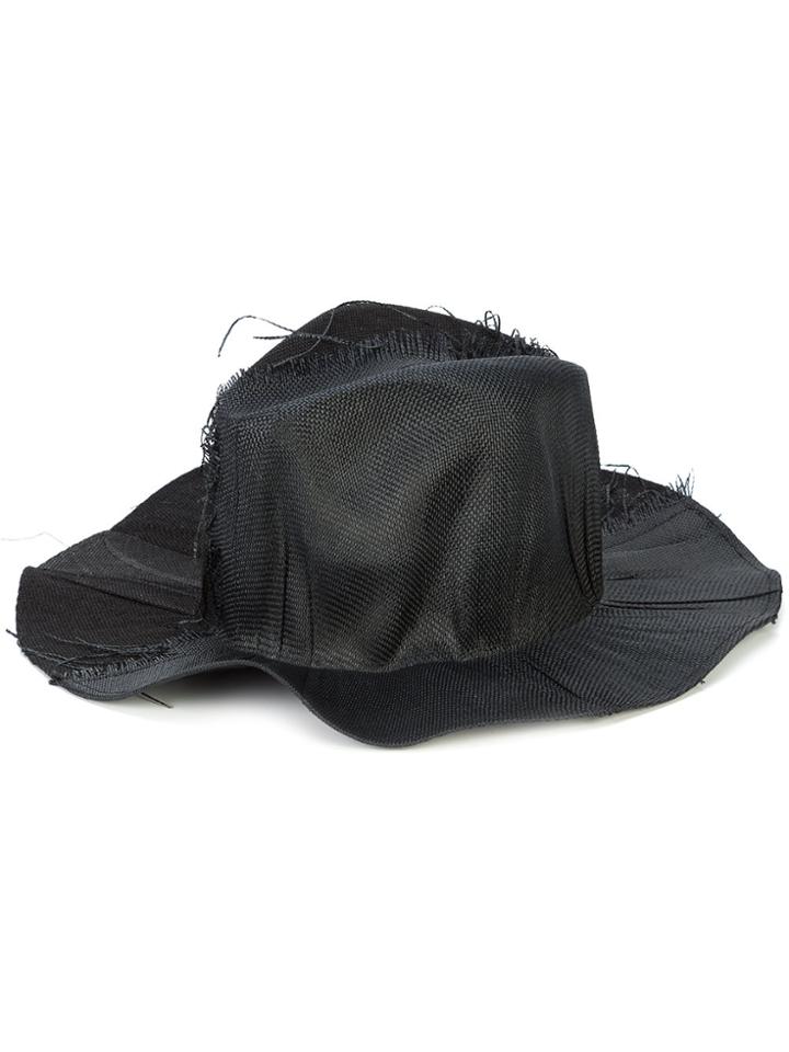 Reinhard Plank Distressed-effect Wide-brim Hat - Blue