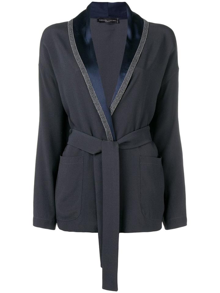 Fabiana Filippi My Private Life Wrap-around Jacket - Grey