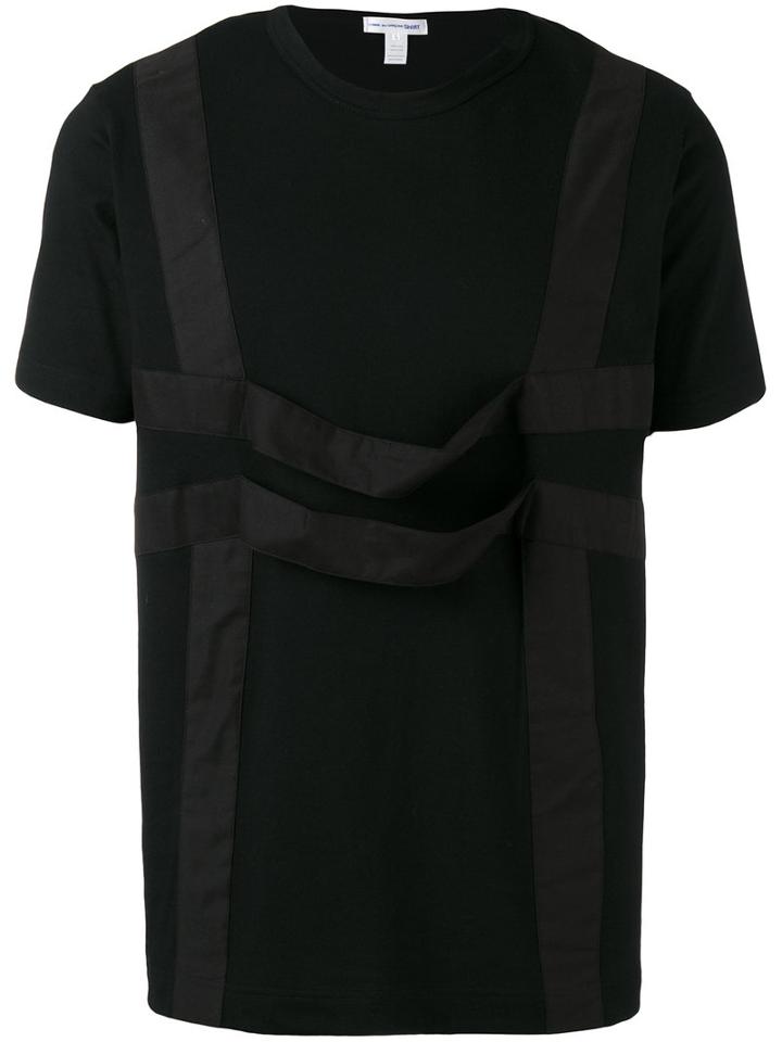 Comme Des Garçons Shirt - Strap Detail T-shirt - Men - Cotton - Xl, Black, Cotton