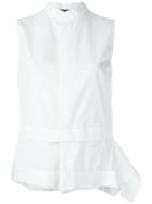 Dsquared2 Layered Sleeveless Shirt Blouse, Women's, Size: 38, White, Cotton