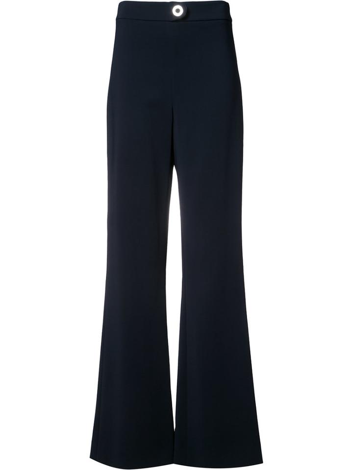 Cushnie Et Ochs Mid-rise Bootcut Trousers, Women's, Size: 2, Blue, Viscose/spandex/elastane