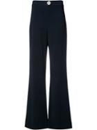 Cushnie Et Ochs Mid-rise Bootcut Trousers, Women's, Size: 2, Blue, Viscose/spandex/elastane