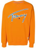 Tommy Jeans Signature Logo Sweatshirt - Yellow & Orange